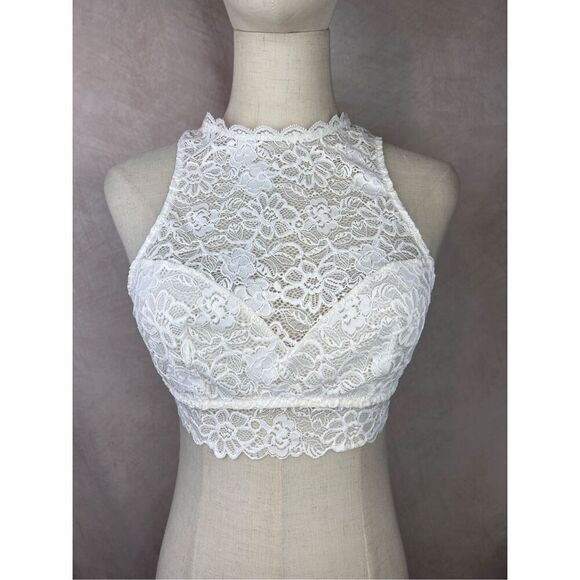 Victoria’s Secret Lace High Neck Bralette Size Medium - Picture 1 of 7